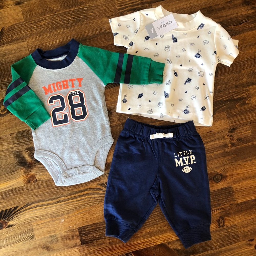 Carter’s Baby 3-Piece Sport Onsie, Tshirt, & Pants